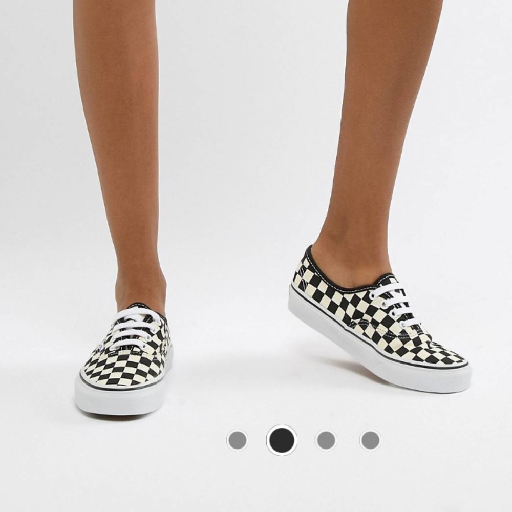 Vans Authentic Black and White Checkerboard Sneakers